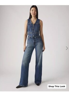 Levi's Women's Wide Leg Jeans in Medium Blue Wash